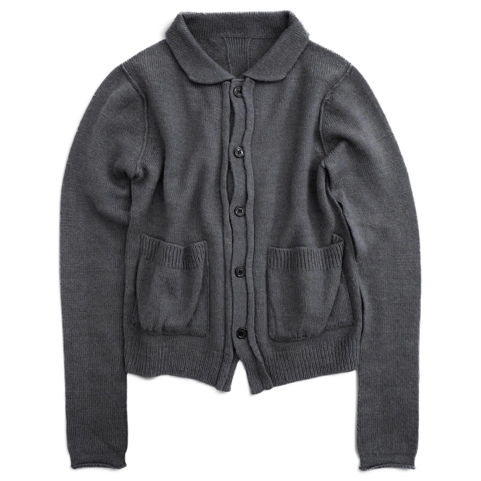 YOHJI YAMAMOTO Cardigan en laine Gris vintage, passéist — photo 1