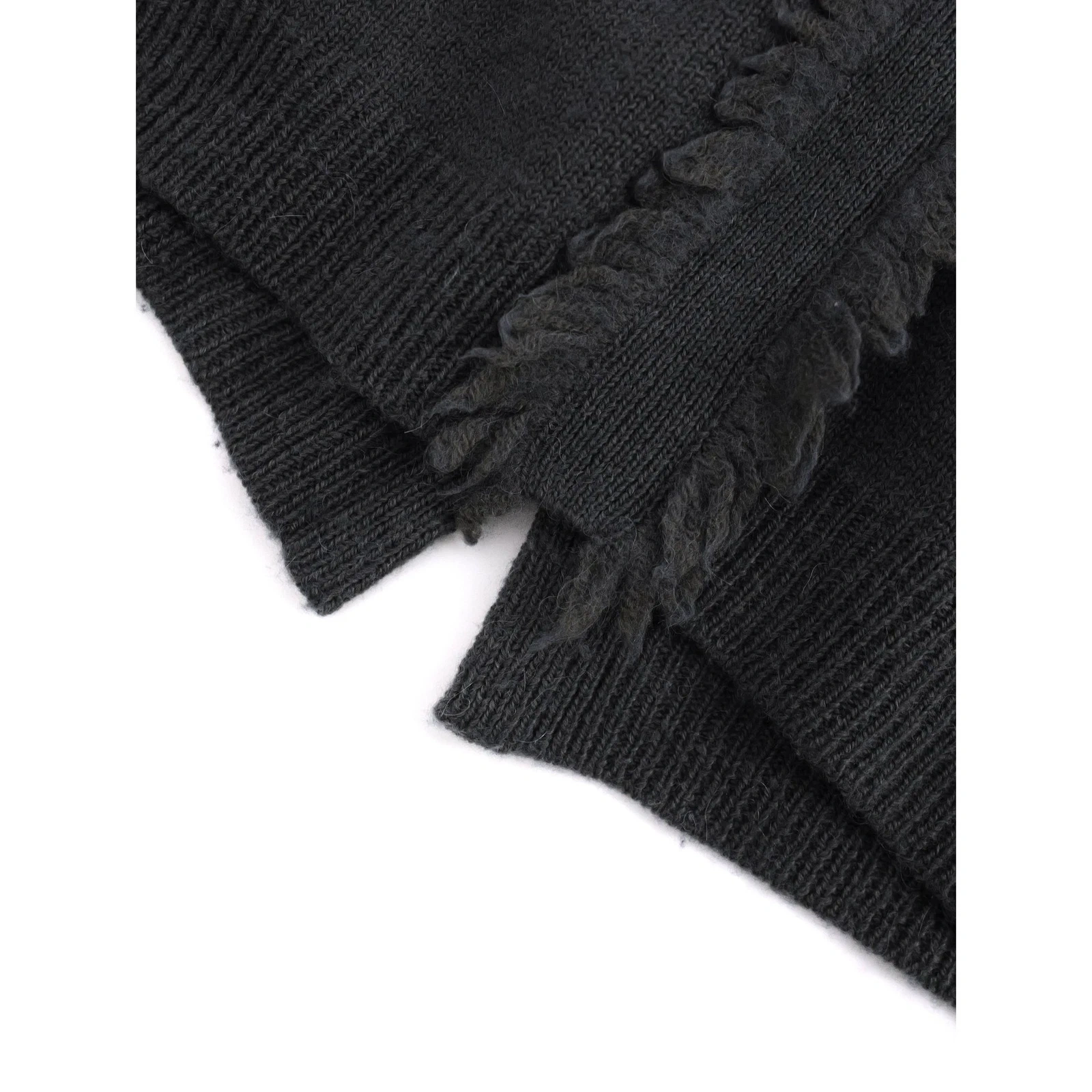 YOHJI YAMAMOTO Cardigan en laine Gris vintage, passéist — photo 12