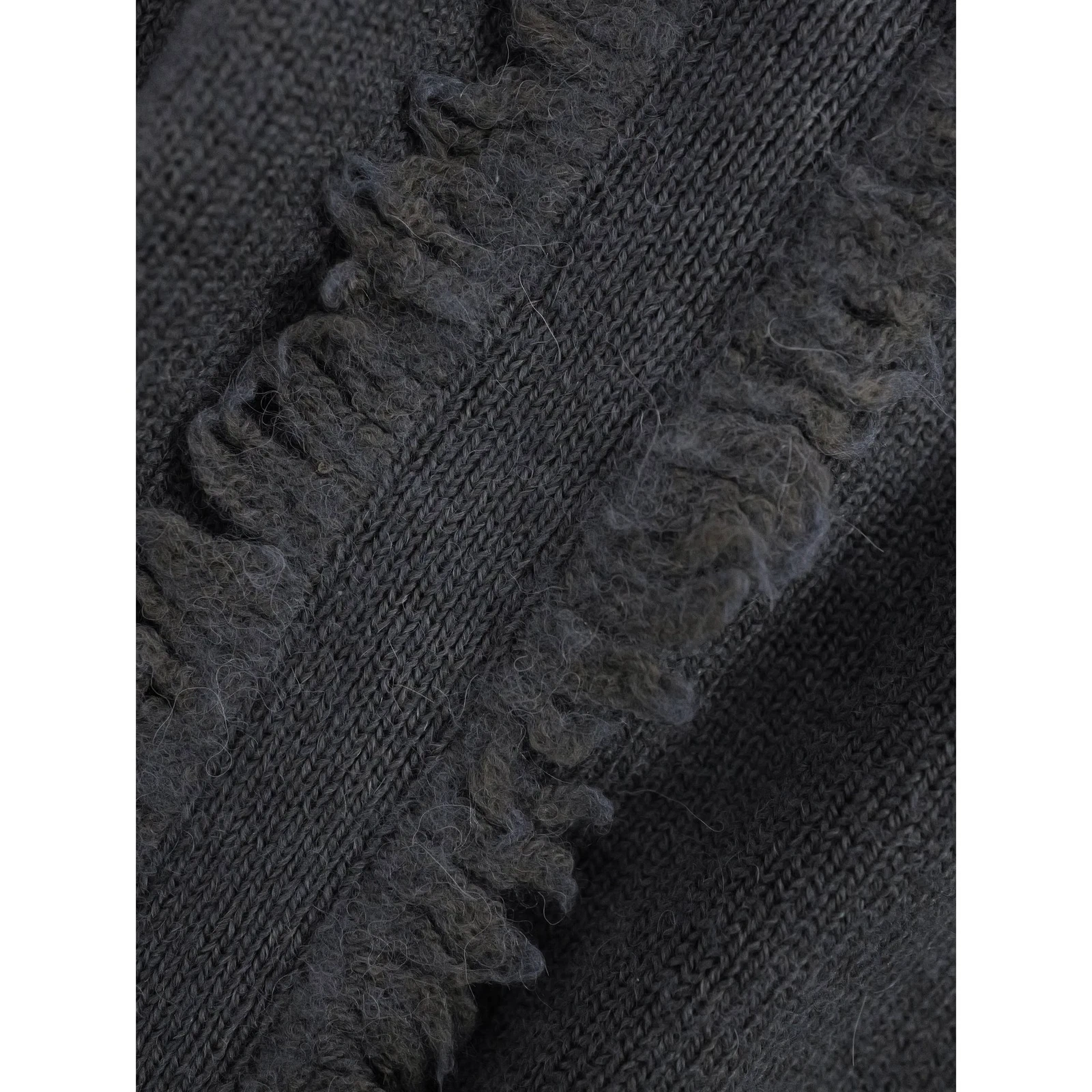 YOHJI YAMAMOTO Cardigan en laine Gris vintage, passéist — photo 13