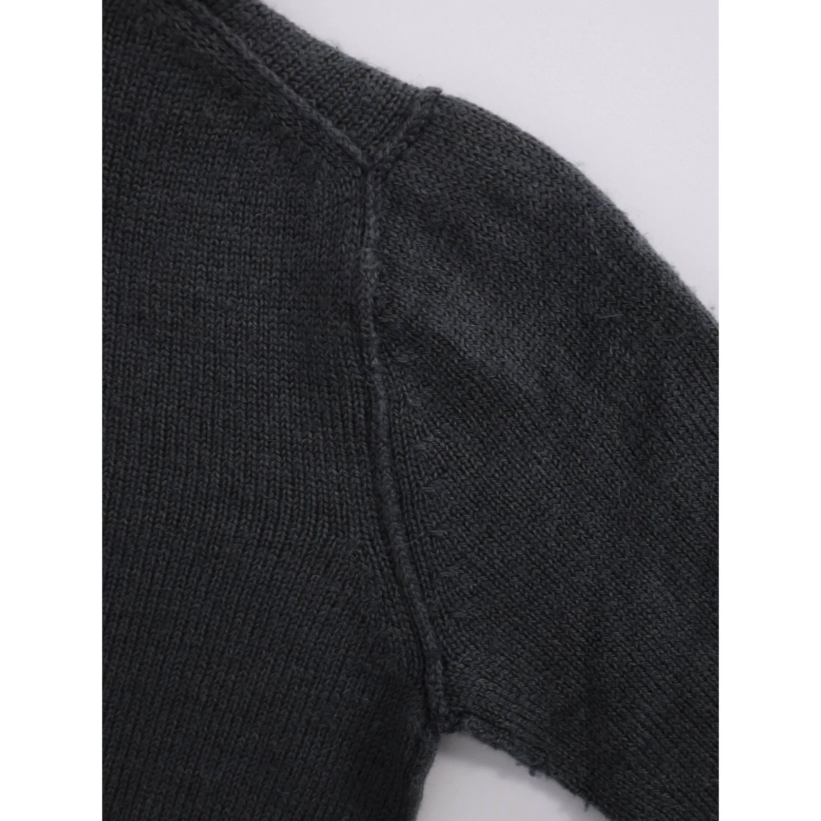 YOHJI YAMAMOTO Cardigan en laine Gris vintage, passéist — photo 14