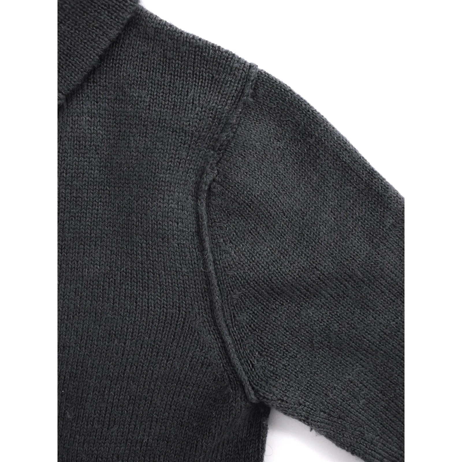 YOHJI YAMAMOTO Cardigan en laine Gris vintage, passéist — photo 4