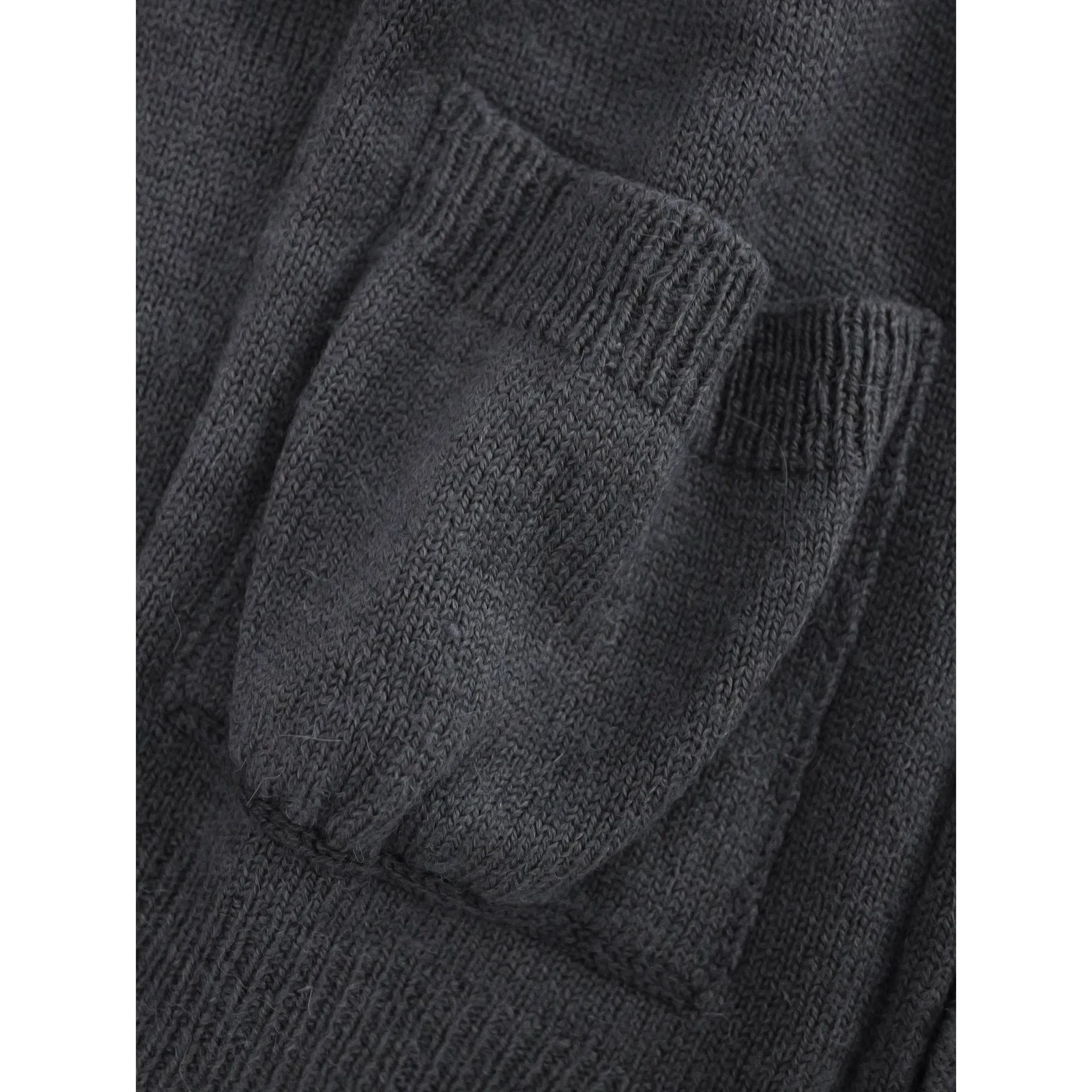YOHJI YAMAMOTO Cardigan en laine Gris vintage, passéist — photo 6