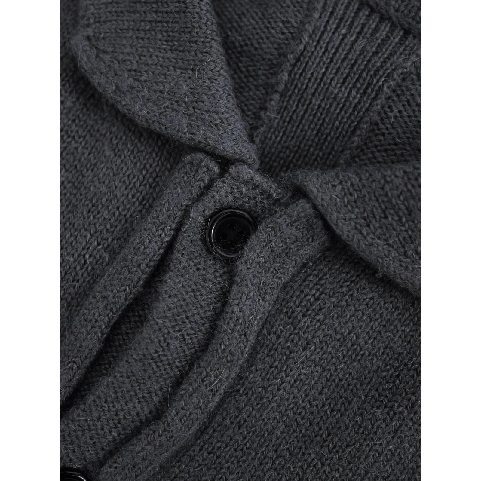 YOHJI YAMAMOTO Cardigan en laine Gris vintage, passéist — photo 7