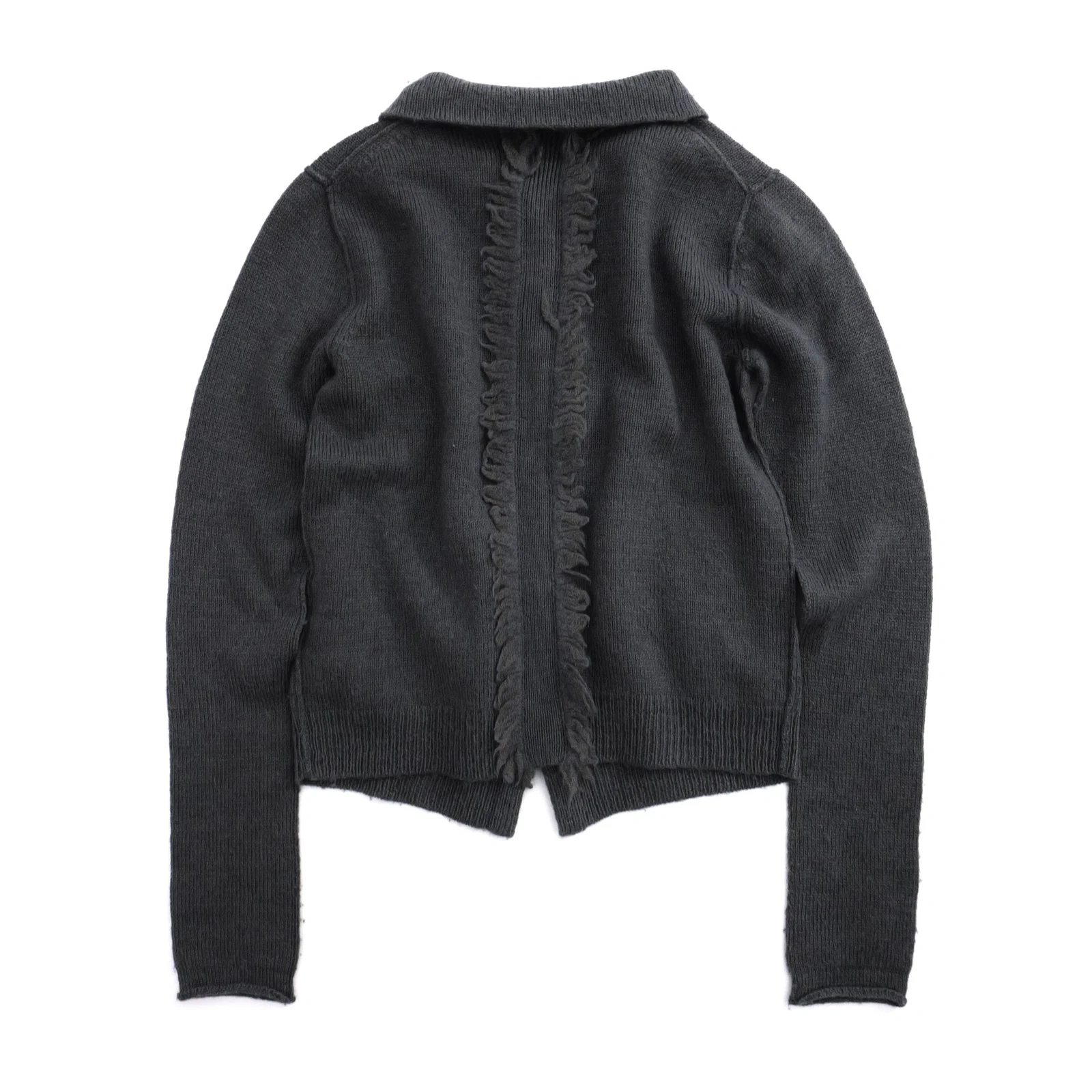 YOHJI YAMAMOTO Cardigan en laine Gris vintage, passéist — photo 10