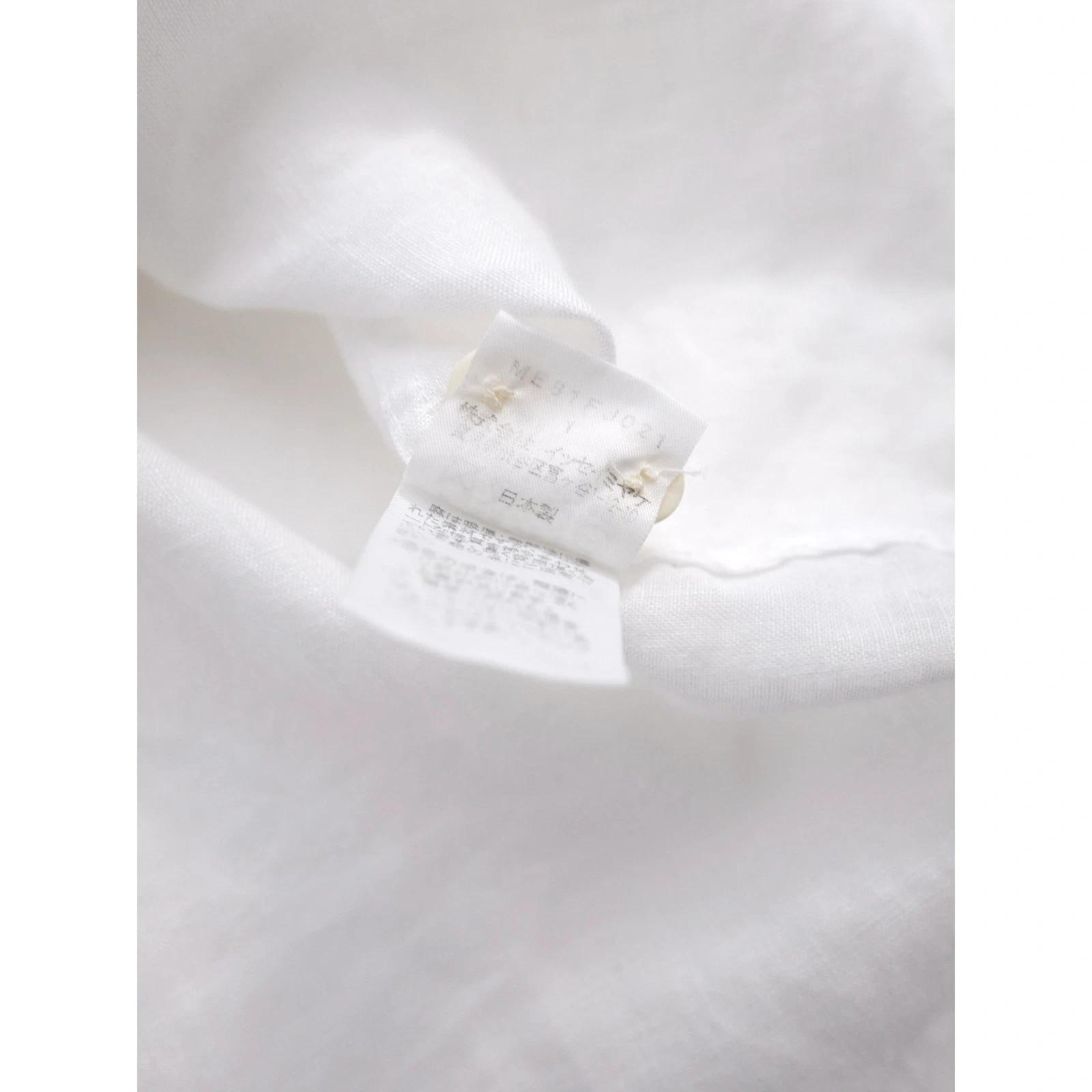 ISSEY MIYAKE Chemise en lin Blanc vintage, passéist — photo 12