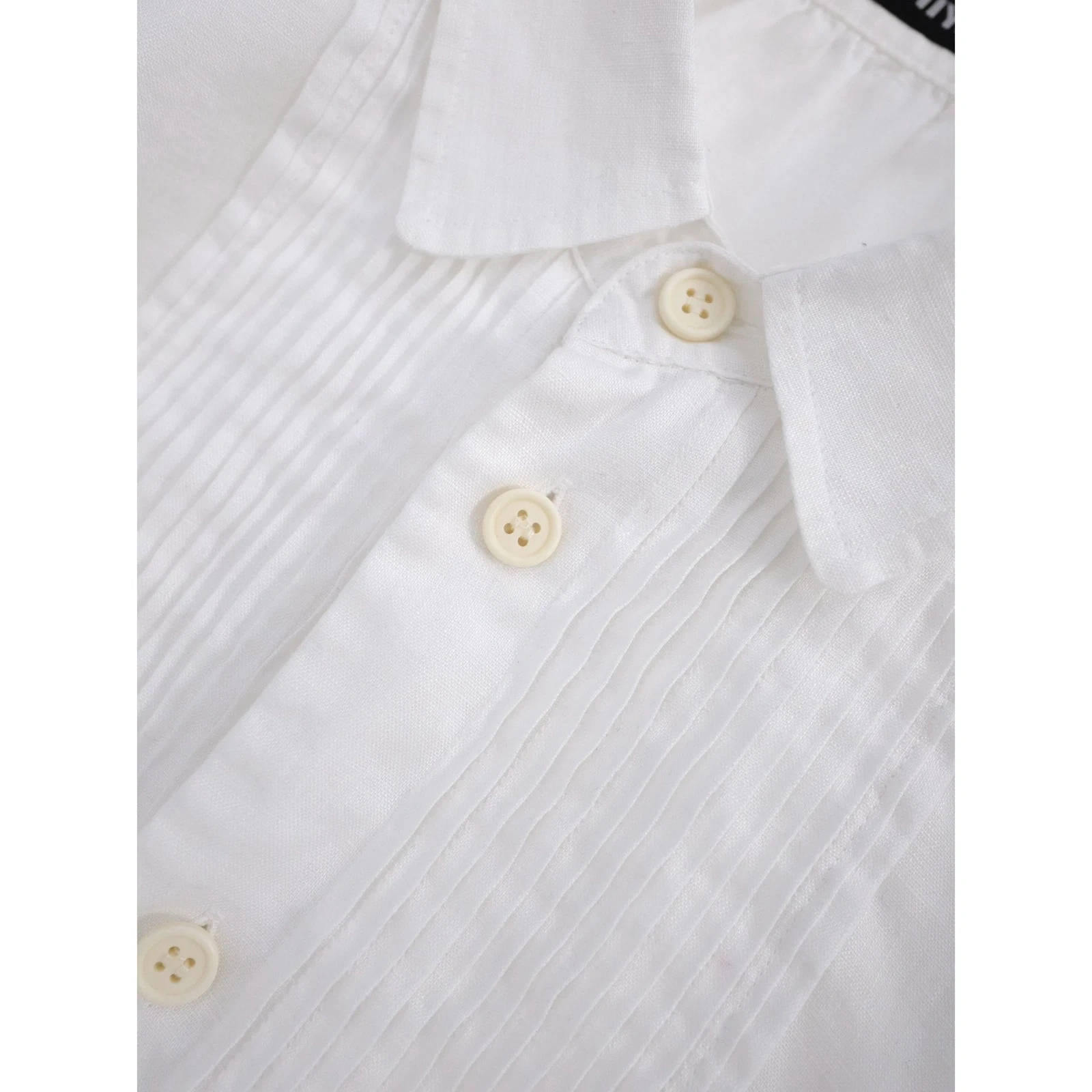 ISSEY MIYAKE Chemise en lin Blanc vintage, passéist — photo 4