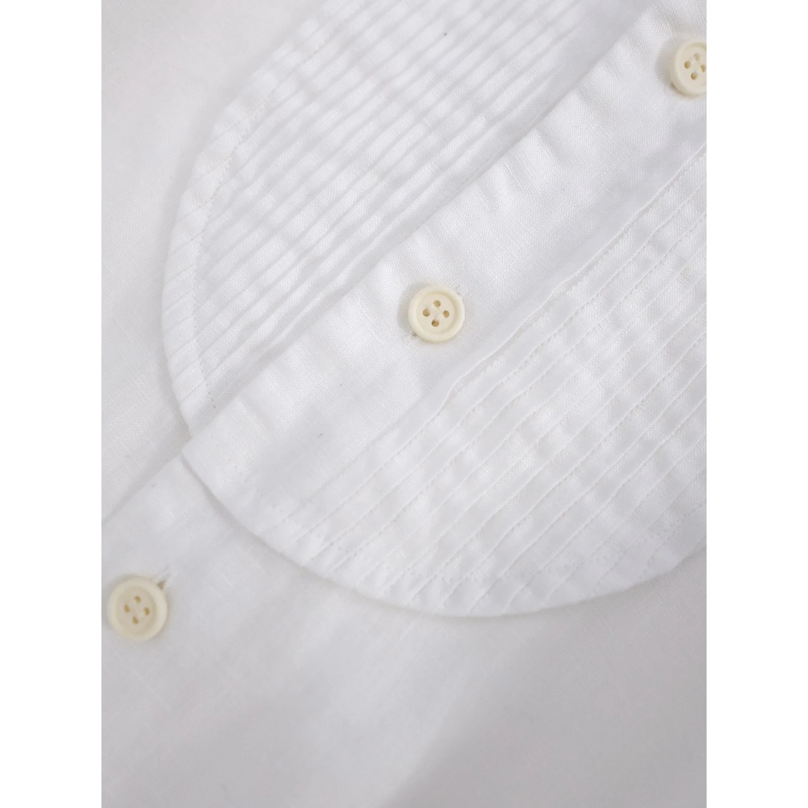 ISSEY MIYAKE Chemise en lin Blanc vintage, passéist — photo 5